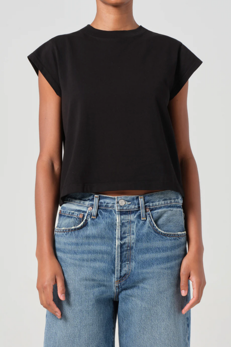Bryce Cap Sleeve Tee - Black