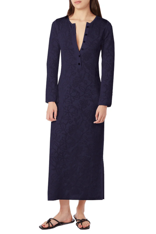Sunny Dress Floral Eyelet - Indigo