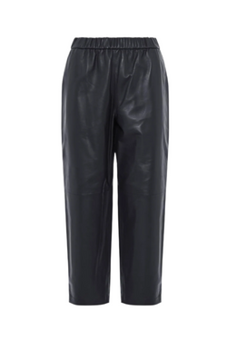Carrot Pants in Leather - Midnight