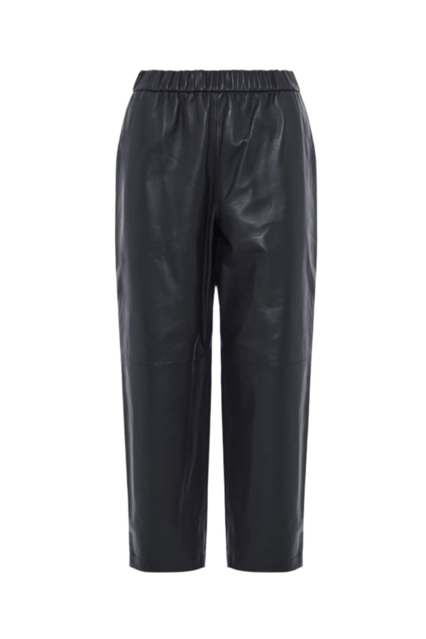 Carrot Pants in Leather - Midnight
