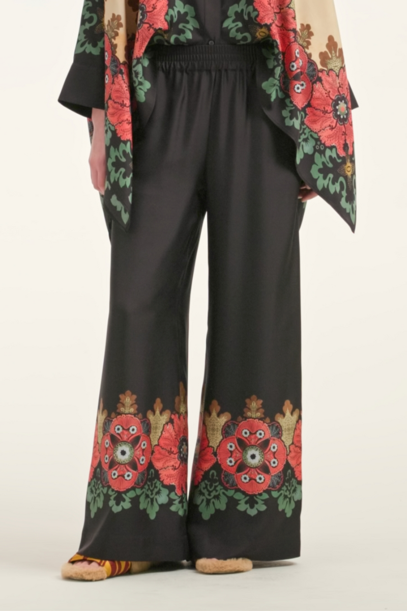 Palazzo Pants in Placée Silk Twill - Bounty