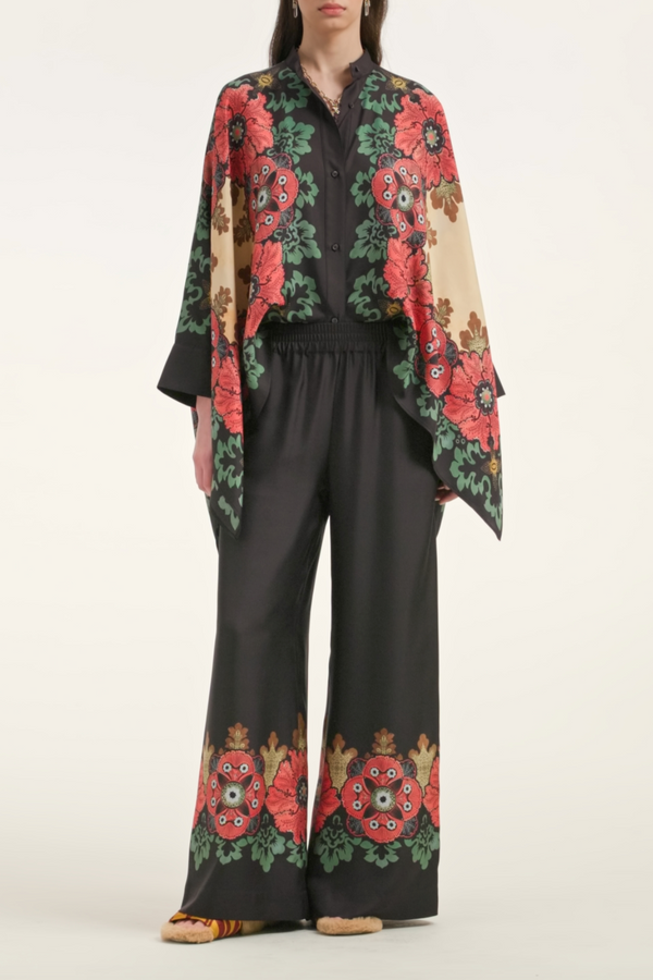 Palazzo Pants in Placée Silk Twill - Bounty