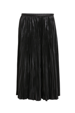 Rosalyn Skirt in Faux Leather - Black
