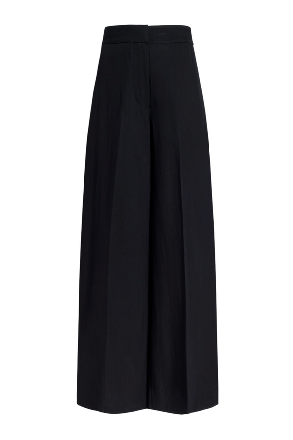 Lydia Pant in Drapey Suiting - Black