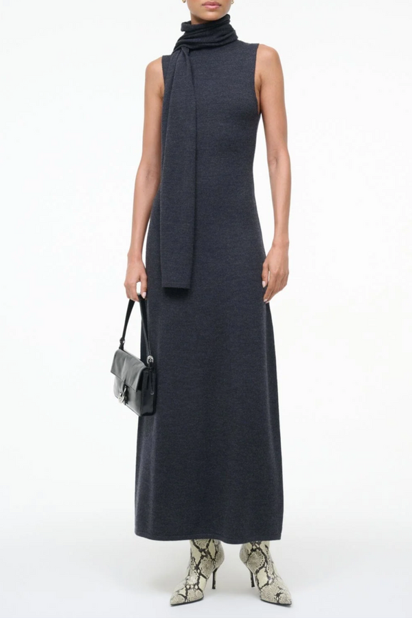 Canal Midi Dress - Charcoal
