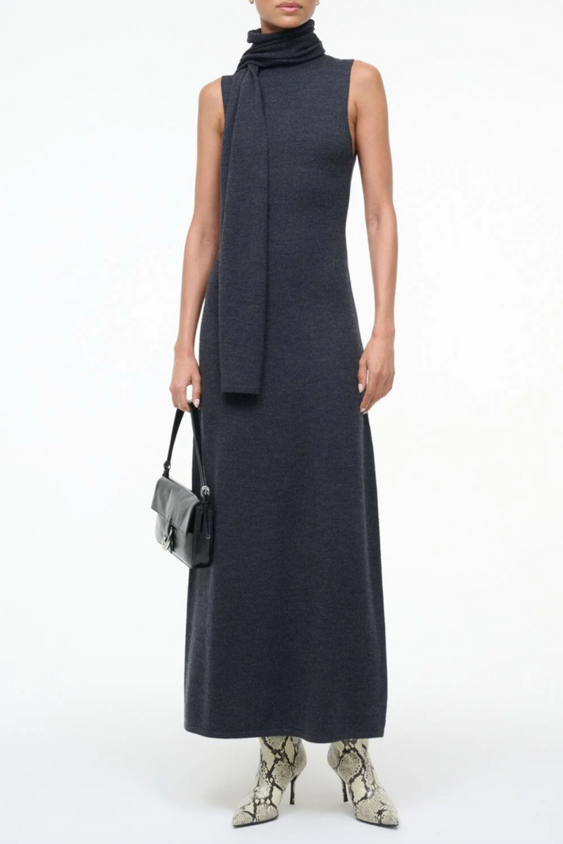 Canal Midi Dress - Charcoal