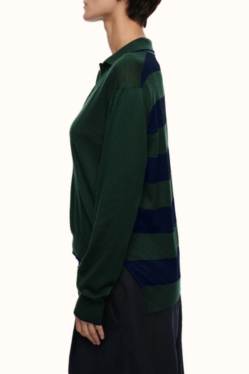 Cass Collar Sweater - Emerald