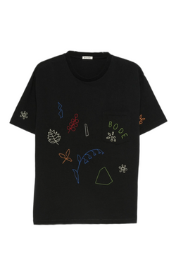 Embroidered Field Tee - Black