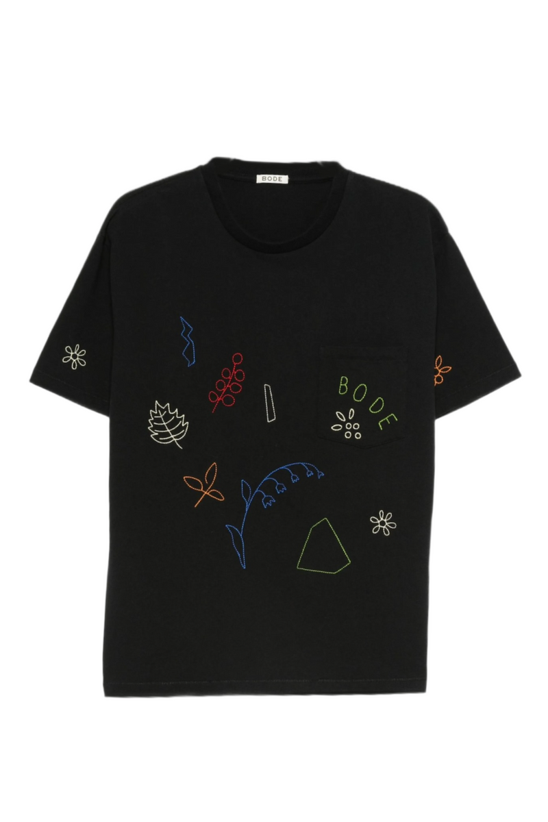 Embroidered Field Tee - Black