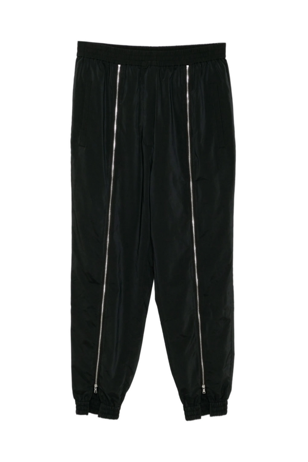 Nylon Zipper Jogger -Black