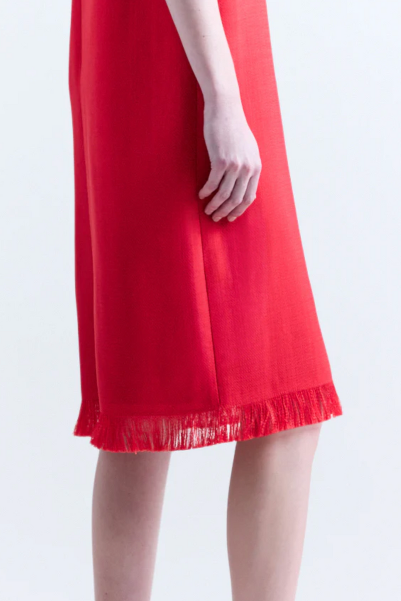 Bella Short V-Neck Dress - Vermillion