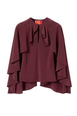 Magic Top in Crepe De Chine Silk - Burgundy