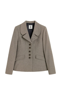 Adrienna Blazer - Mixed Weave Beige