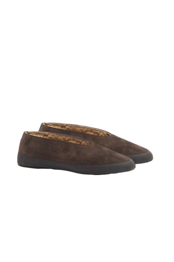 Apres Ski in Shearling and Leather - Brown
