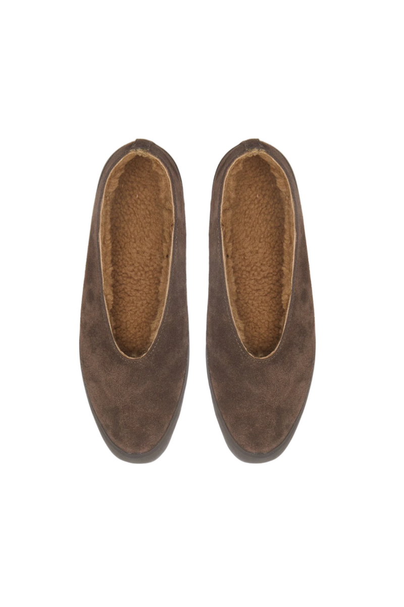Apres Ski in Shearling and Leather - Brown