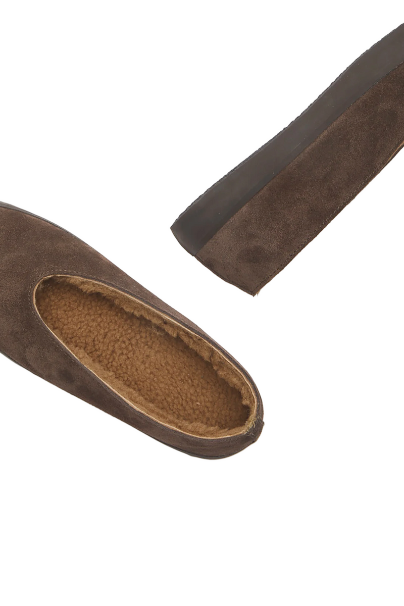 Apres Ski in Shearling and Leather - Brown