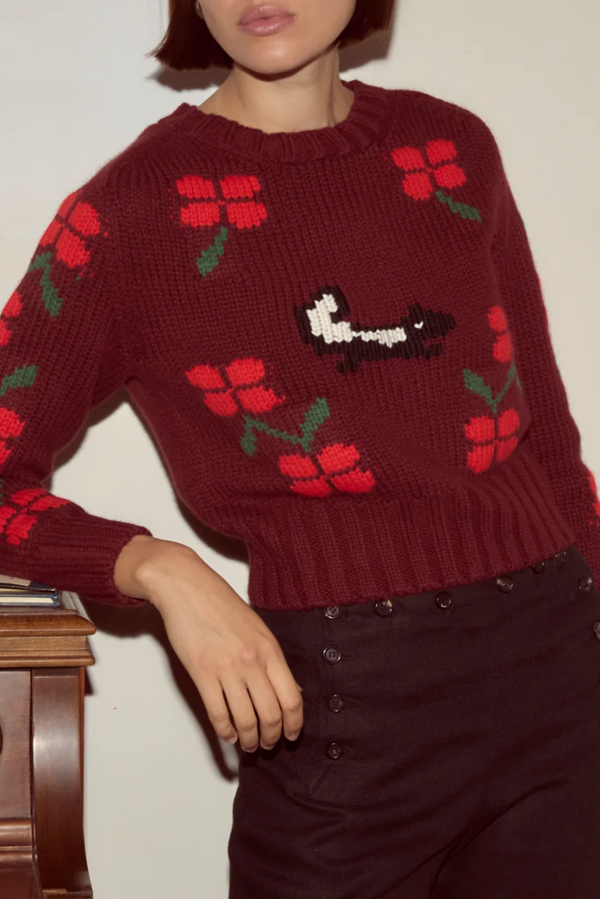Skunk Sweater - Maroon