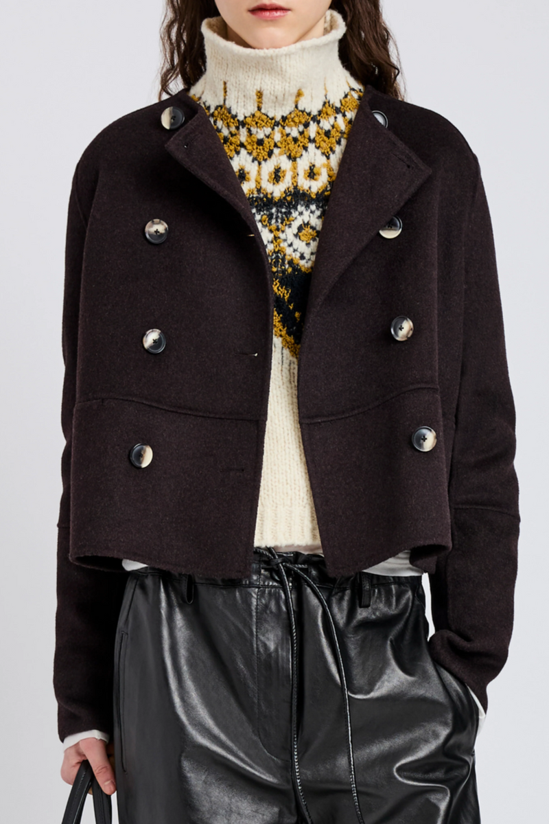 Courtney Jacket in Double Face Wool - Hickory