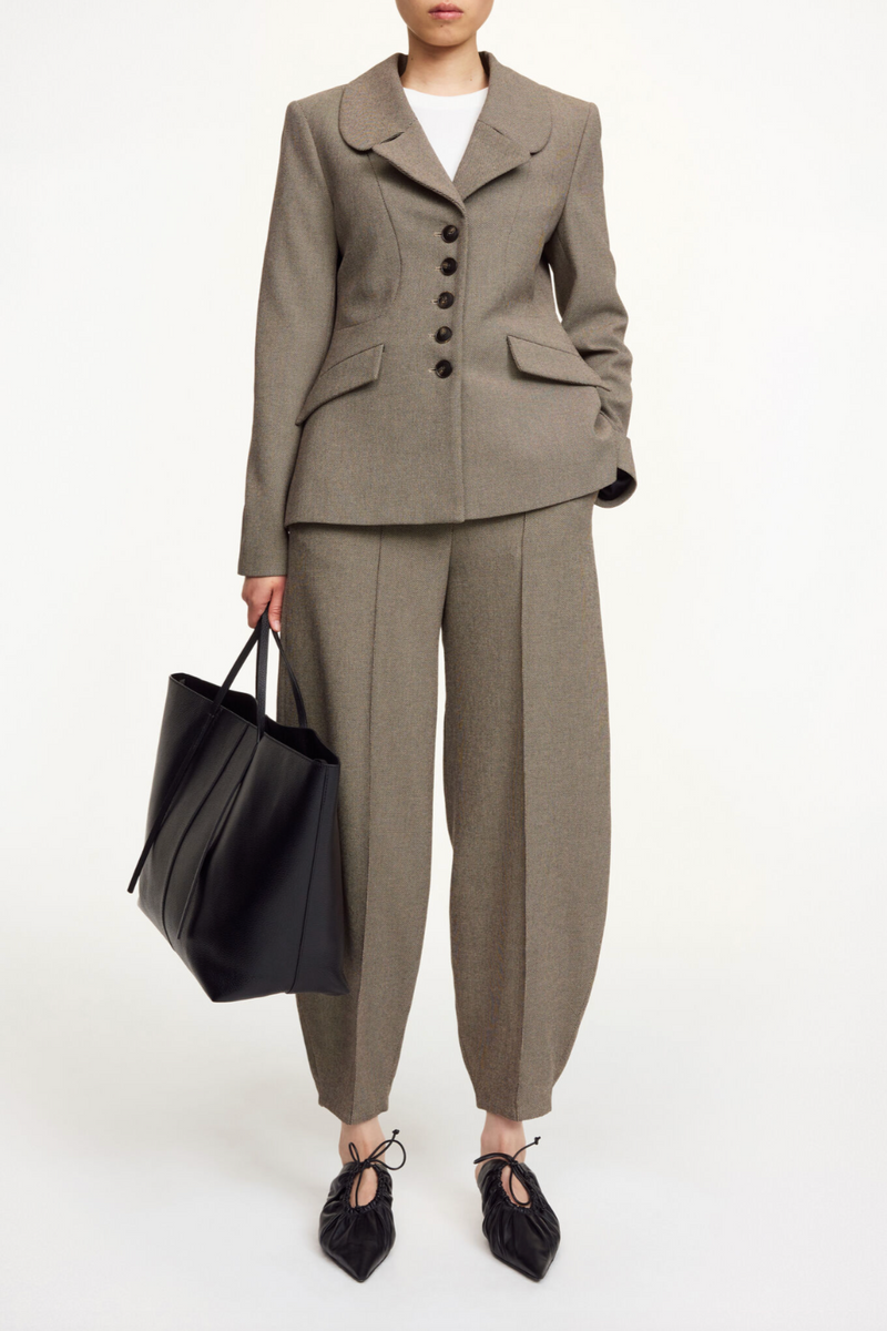 Adrienna Blazer - Mixed Weave Beige