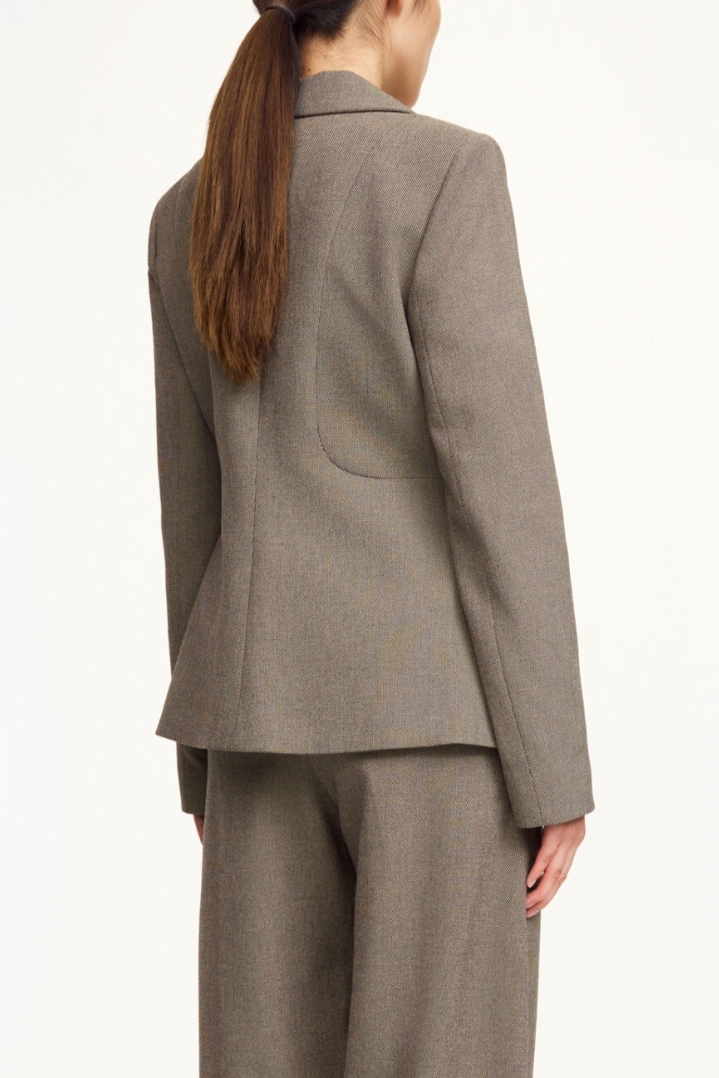 Adrienna Blazer - Mixed Weave Beige