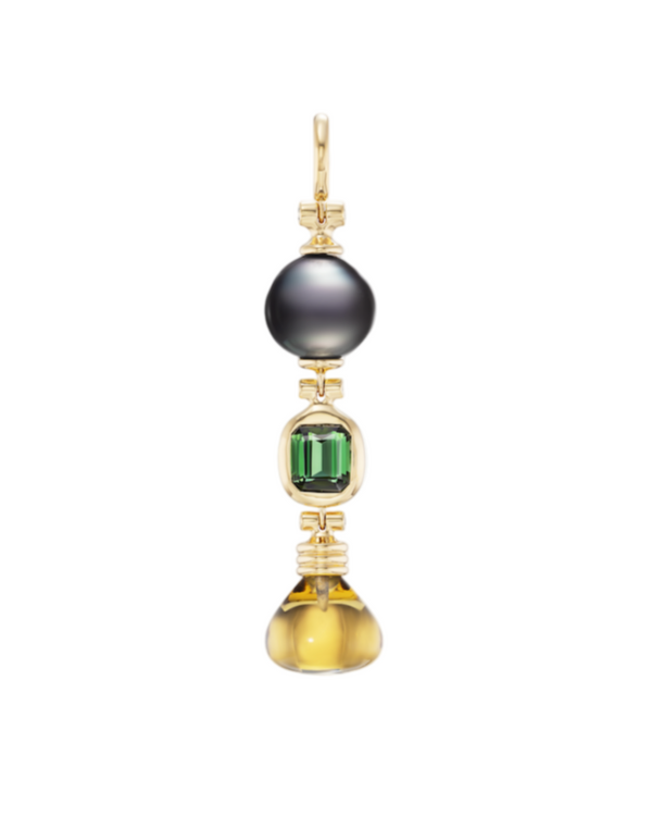 Porto Pendant - Pearl/Tourmaline/Citrine