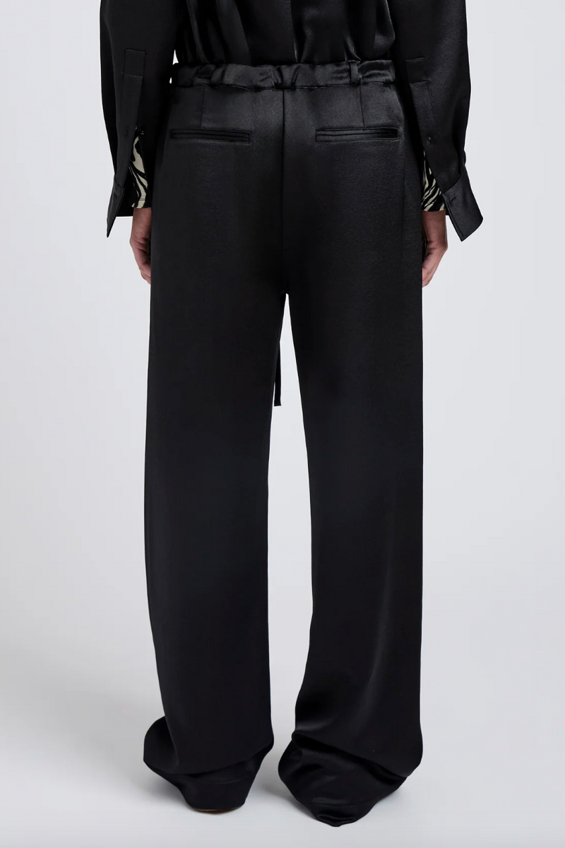 Magnus Pant in Crinkled Crepe - Black