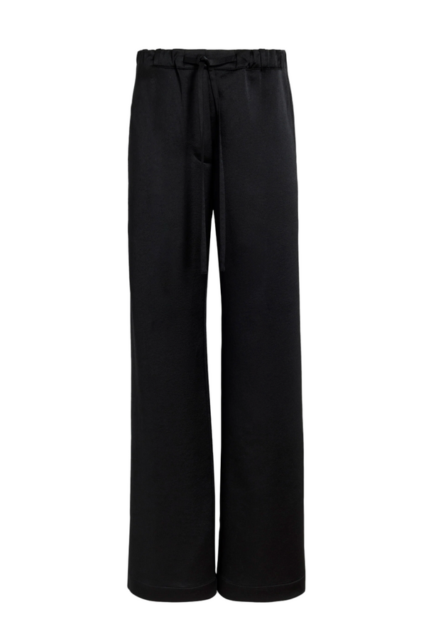 Magnus Pant in Crinkled Crepe - Black