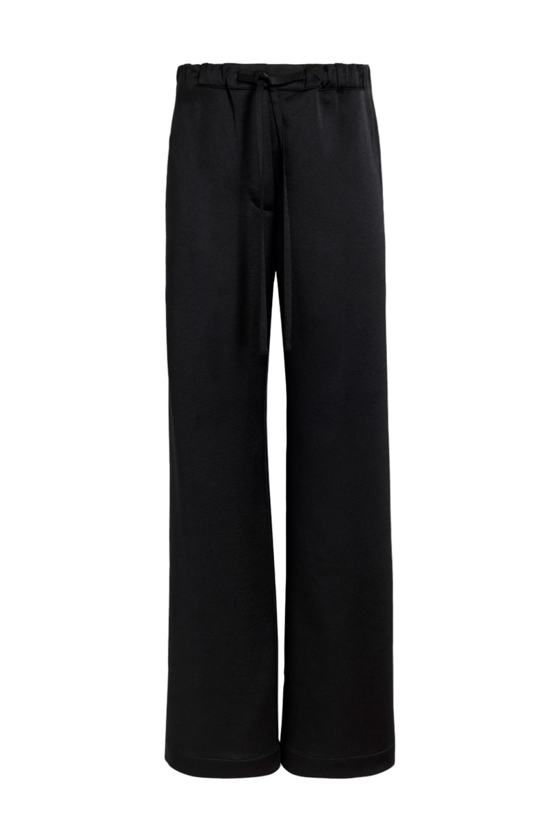 Magnus Pant in Crinkled Crepe - Black