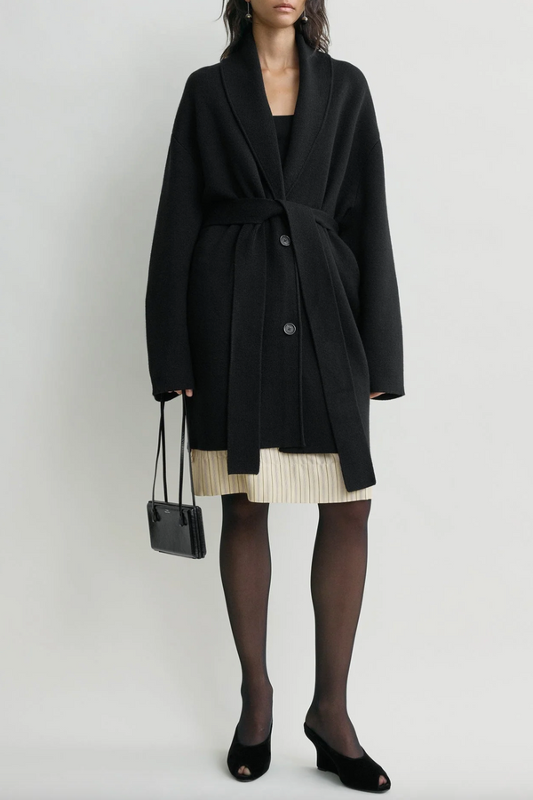 Shawl Lapel Robe - Ecru