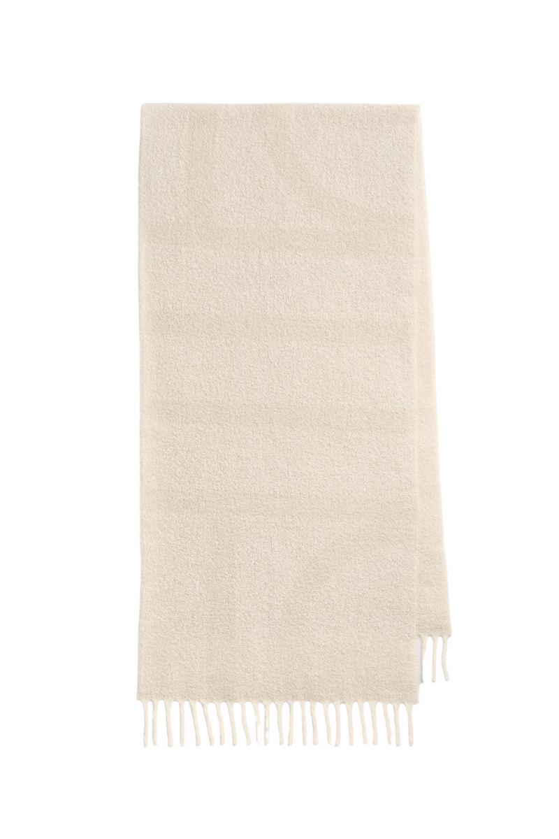 Monogram Jacquard Scarf - Ecru/White