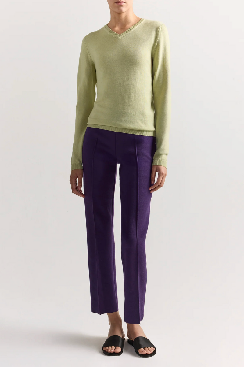 Billie V-Neck Sweater - Aloe