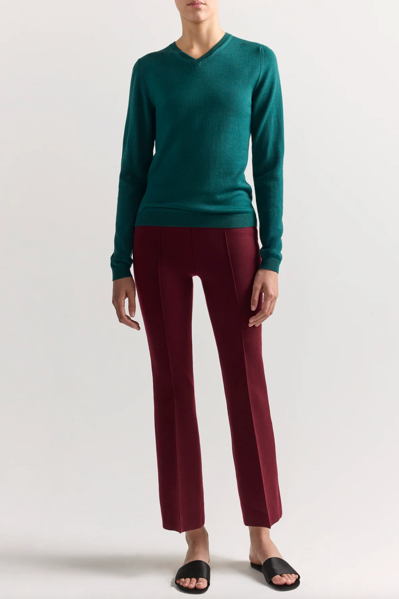 Billie V-Neck Sweater - Teal