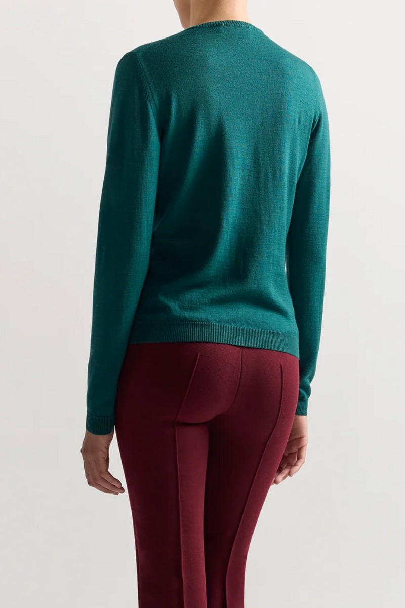 Billie V-Neck Sweater - Teal