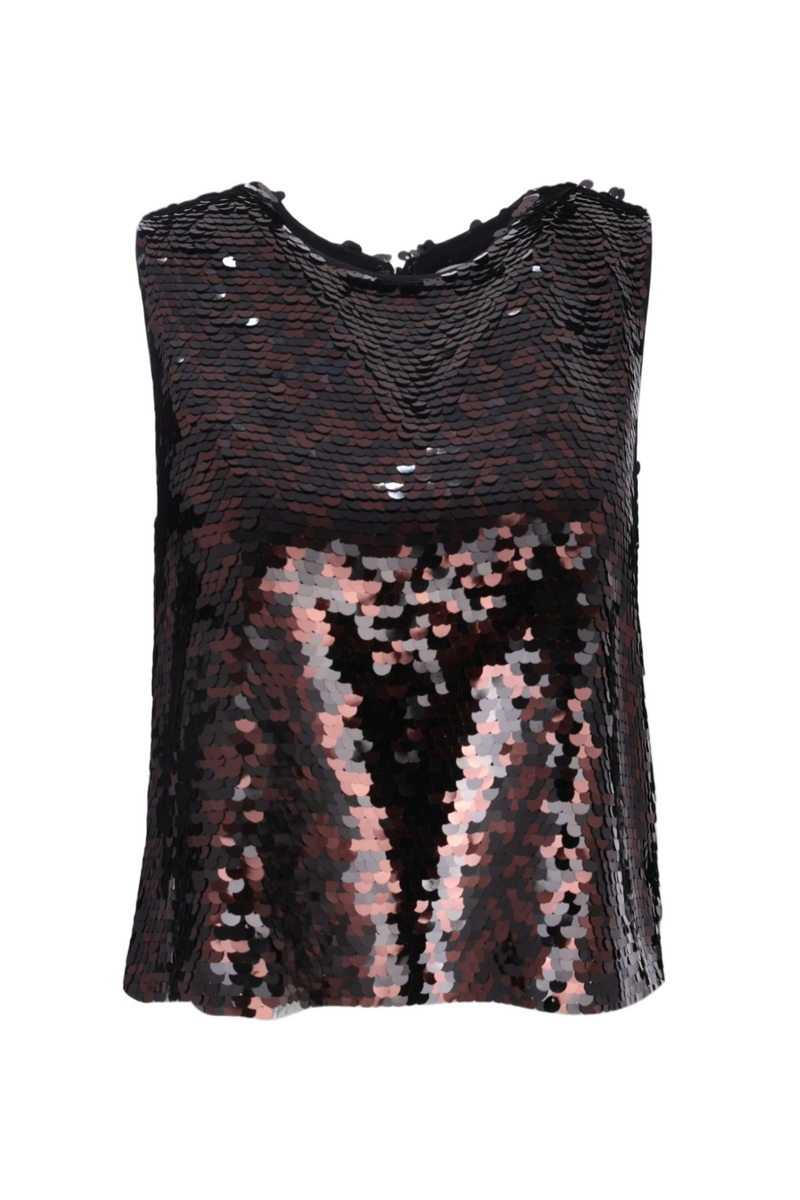 Seraphina Top - Espresso/Black