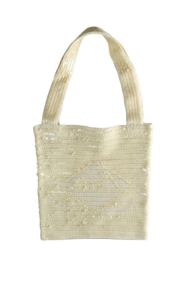 Sequin Spotlight Tote - Cream