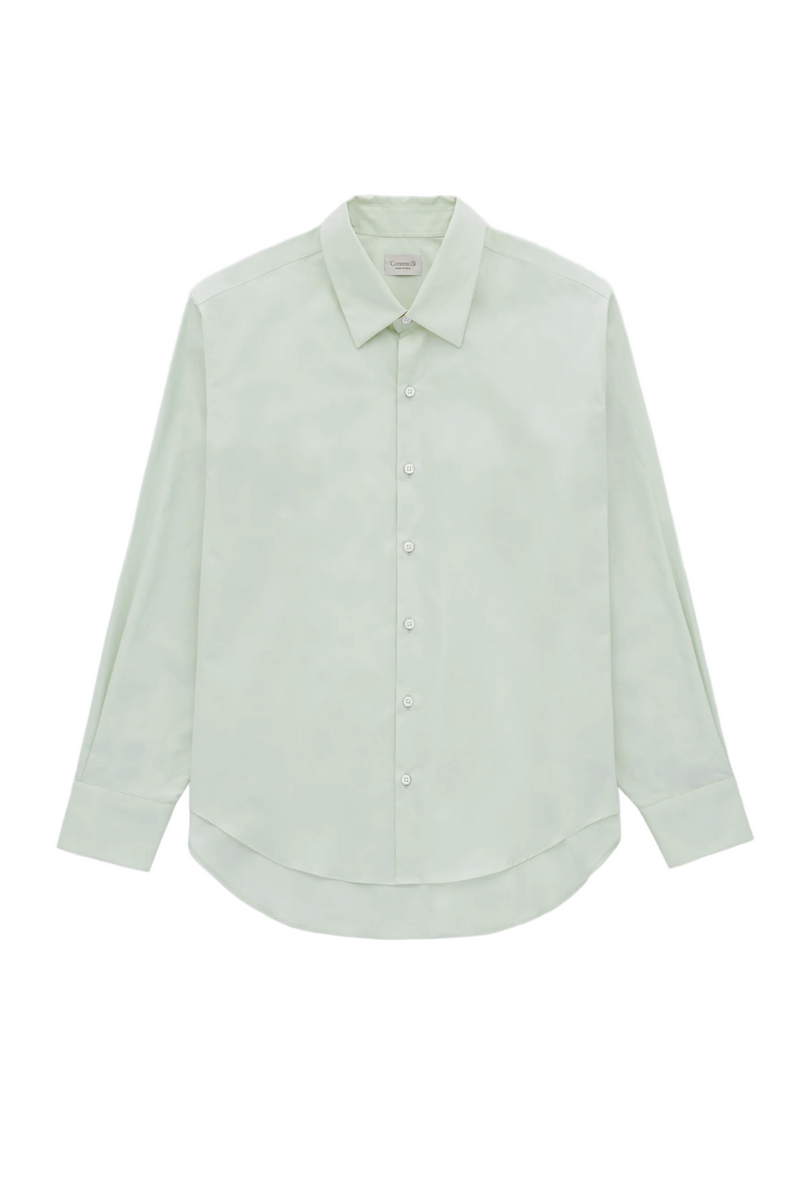 La Shirt Classica in Cotton Poplin - Sage