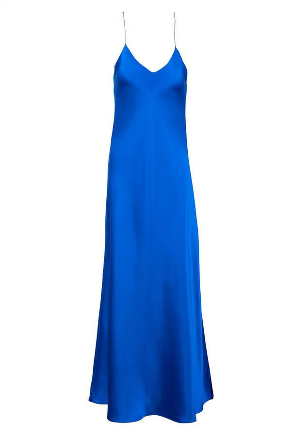 Mossy Maxi Slip Dress - Cobalt