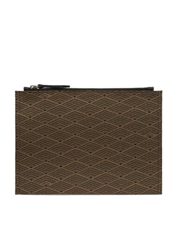 Small Flat Pouch - Jacquard Gold