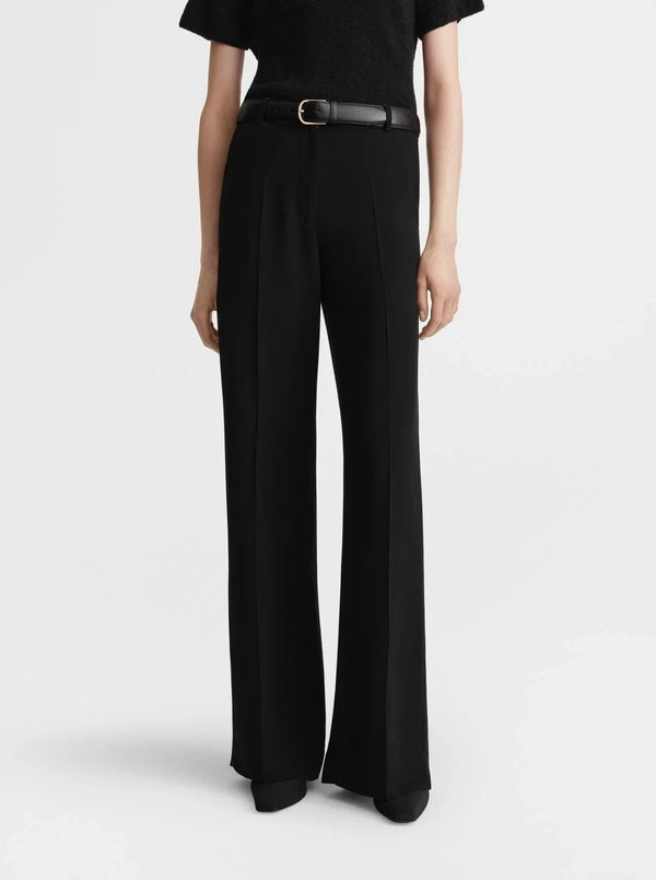 Relaxed Straight Trousers - Black