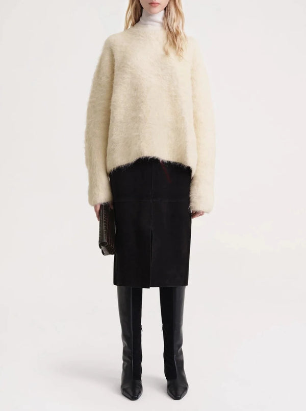 Boxy Alpaca Knit - Stone