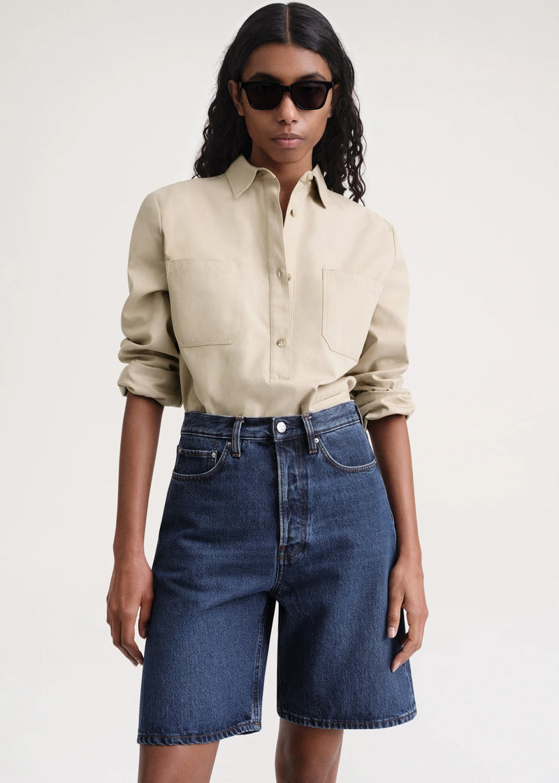 Classic Denim Shorts - Dark Blue
