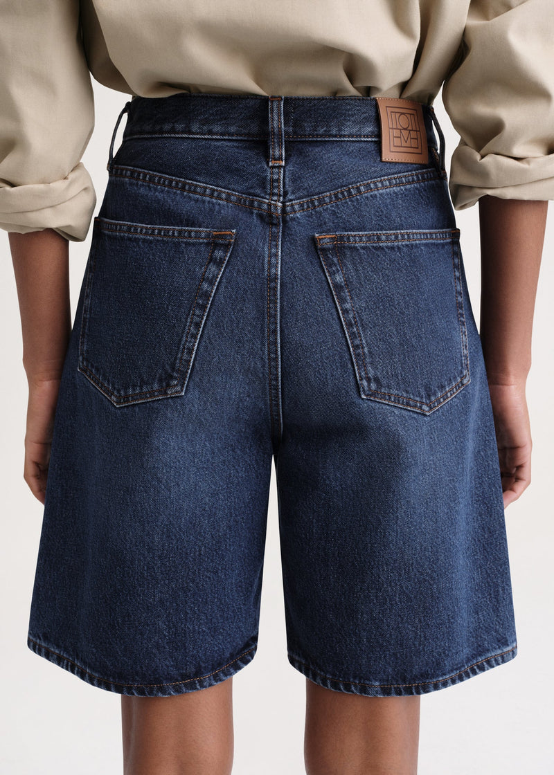 Classic Denim Shorts - Dark Blue