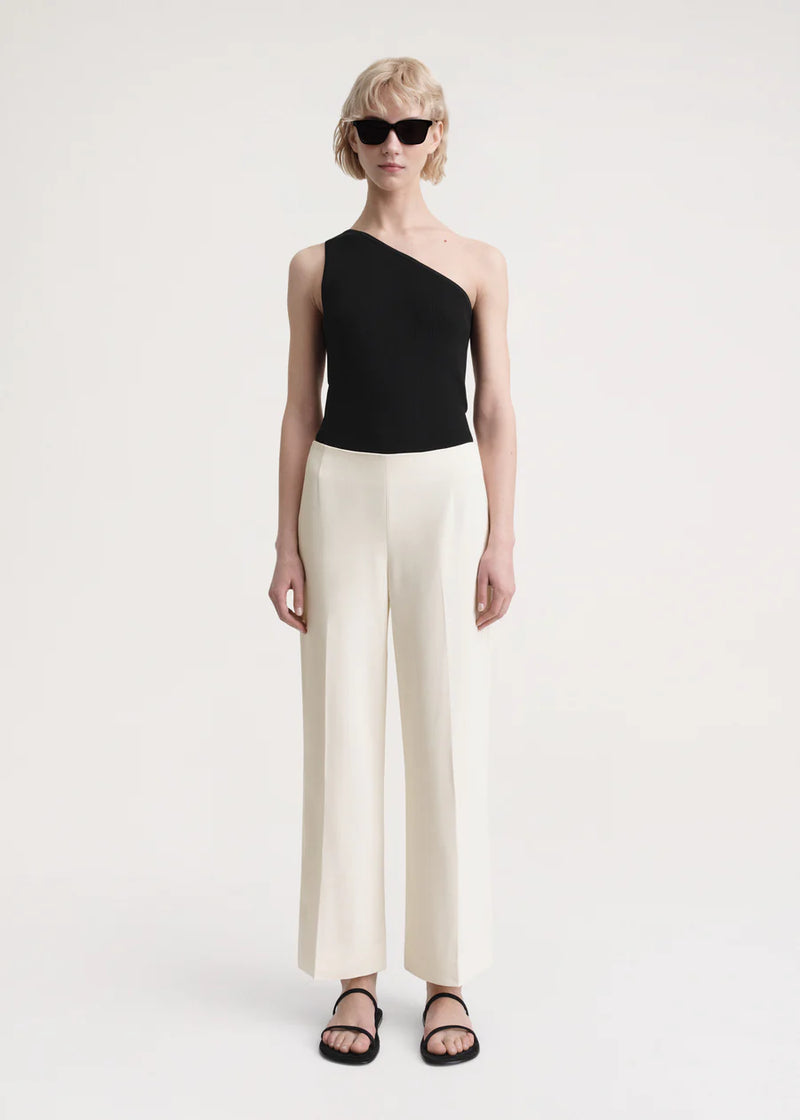 Clean Wide Trousers - Macadamia