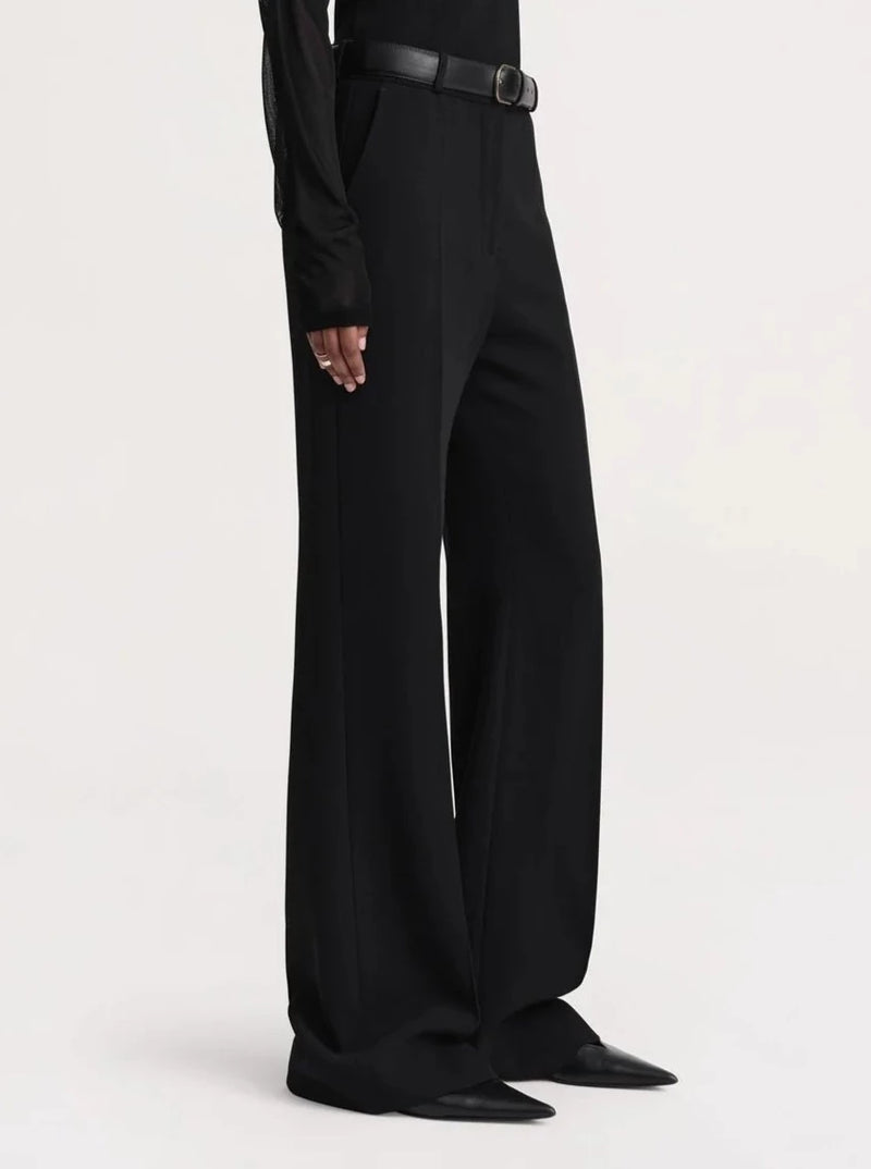 Flared Evening Trousers - Black