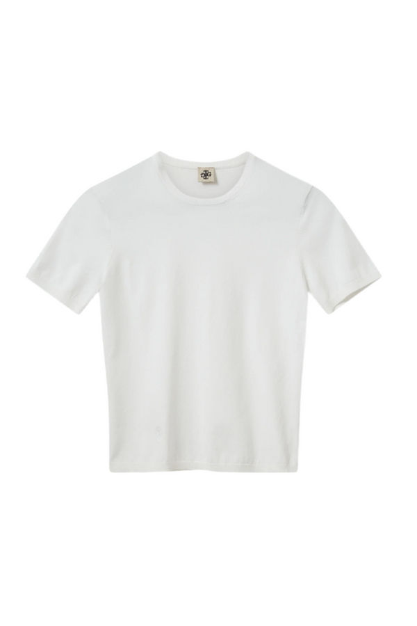 Madison Knit Tee - White