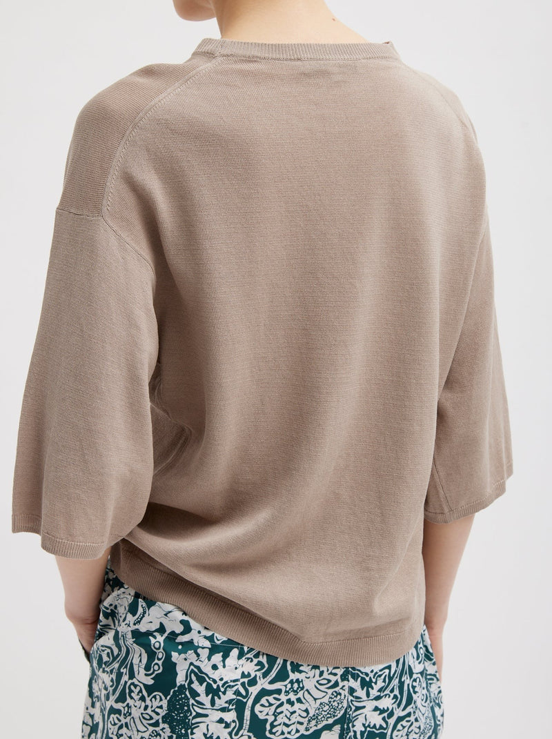 Crispy Sweater Oversized Easy T-Shirt - Dark Stone