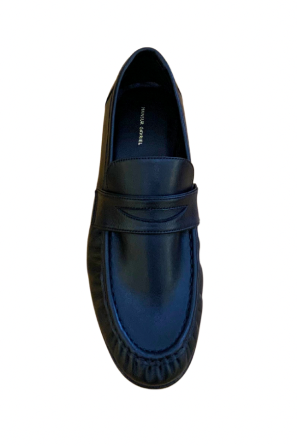 Ruched Loafer - Black