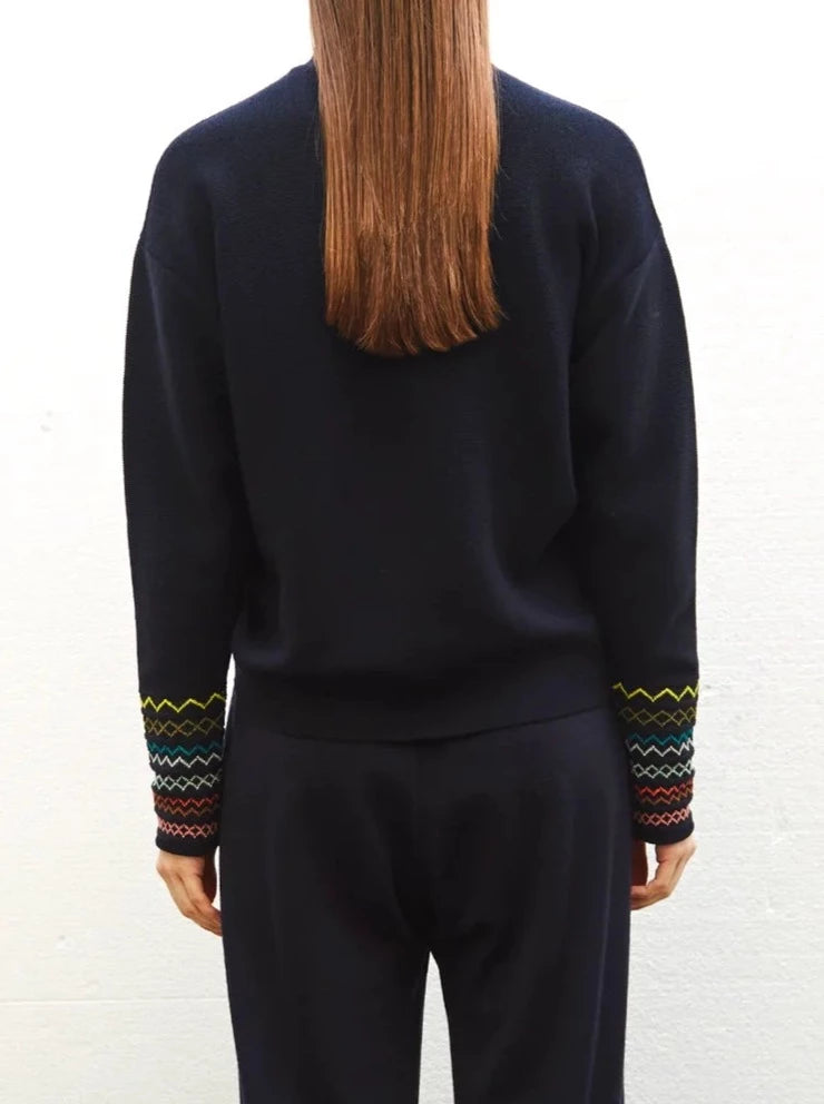 Valdai Knit Top - Midnight/Multi