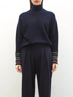 Valdai Knit Top - Midnight/Multi