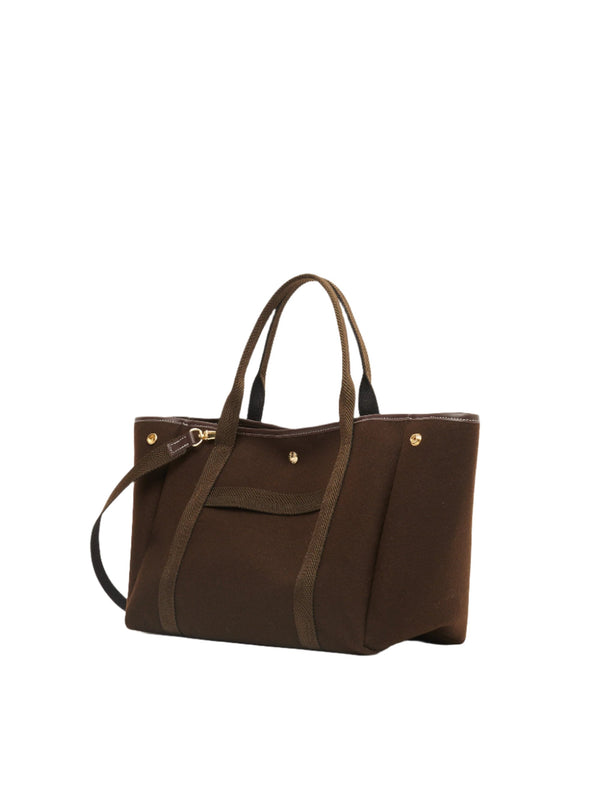 Medium Traversee Tote - Chocolate Flannel Whip